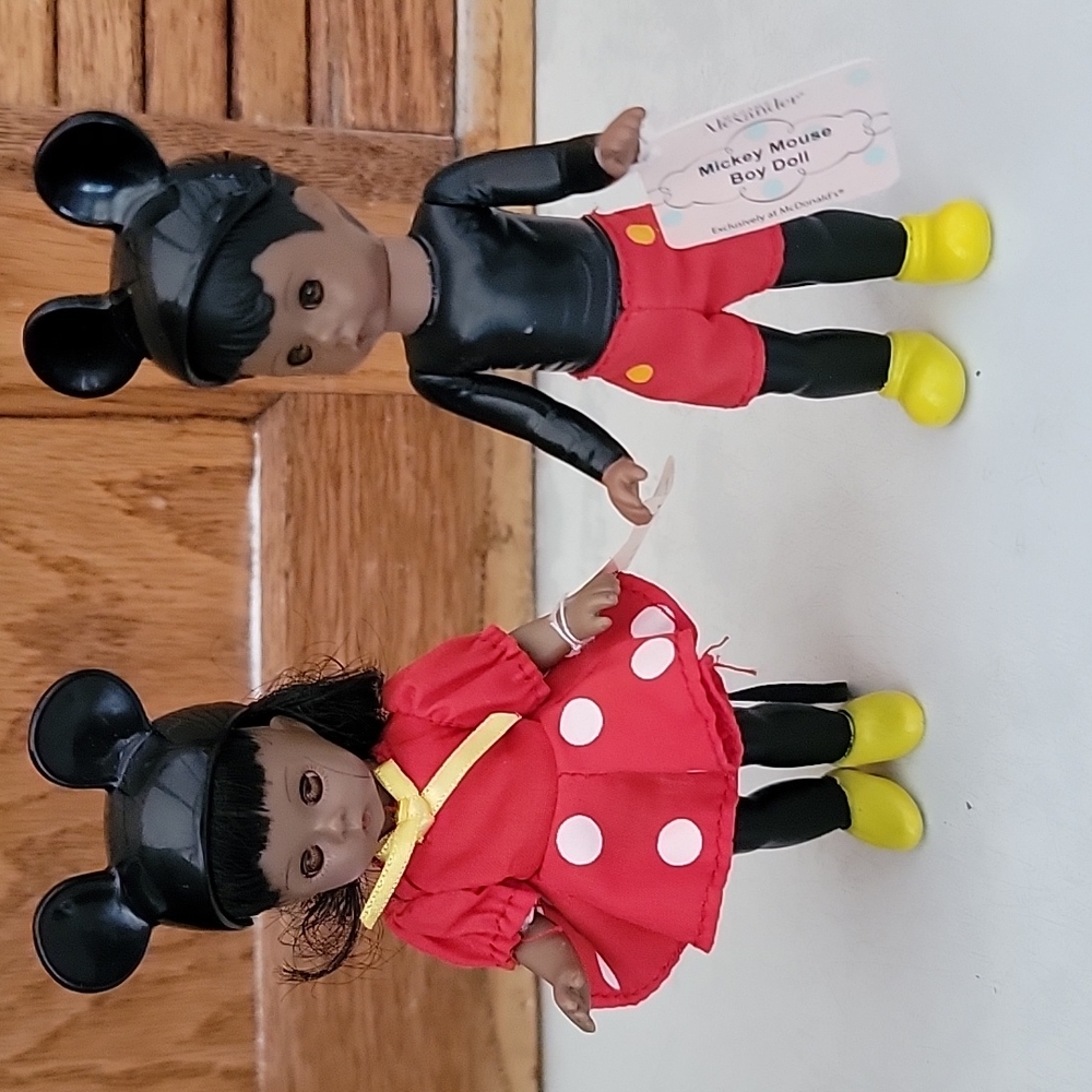 Pair of Madame Alexander Mickey and Minnie African American Boy and Girl